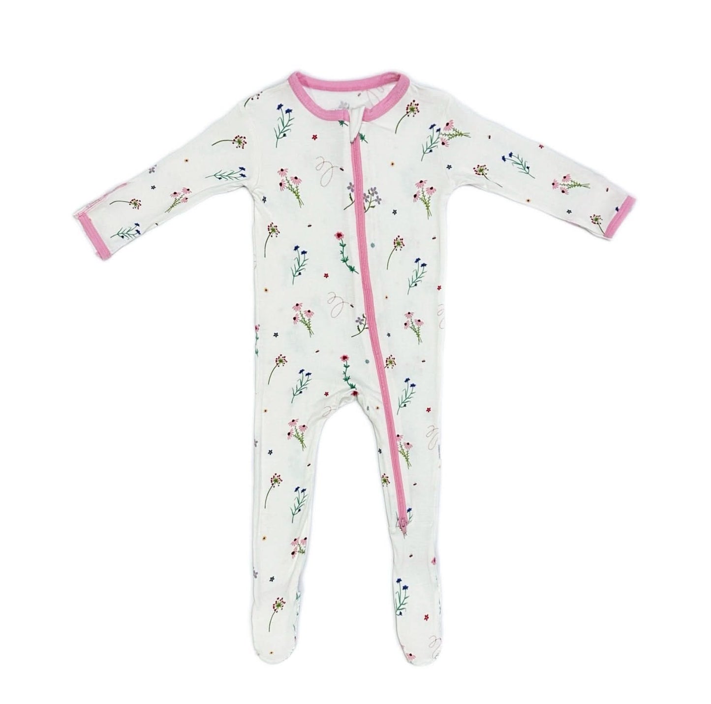 Wildflowers Zippered Footie