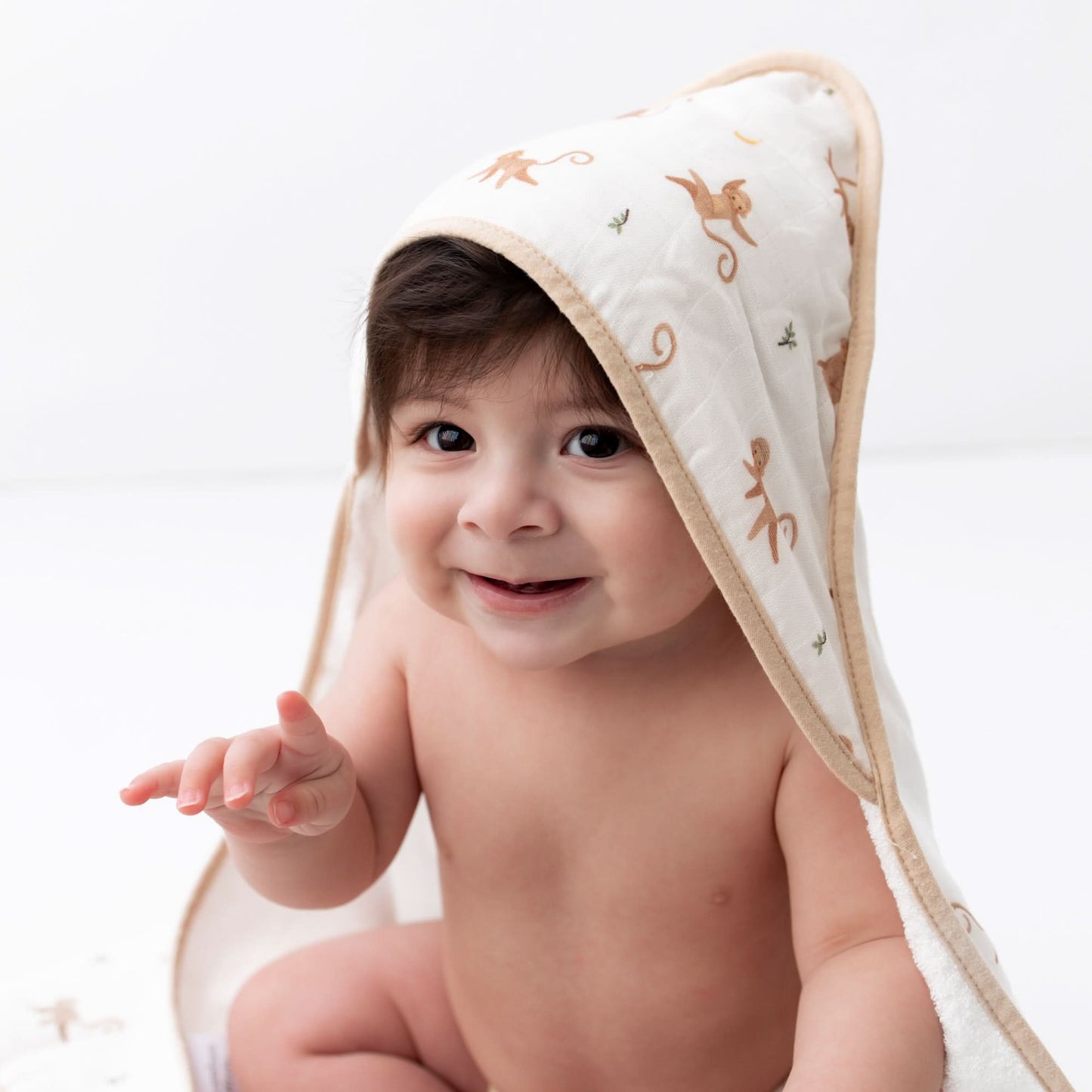 Monkey Hooded Towel Set