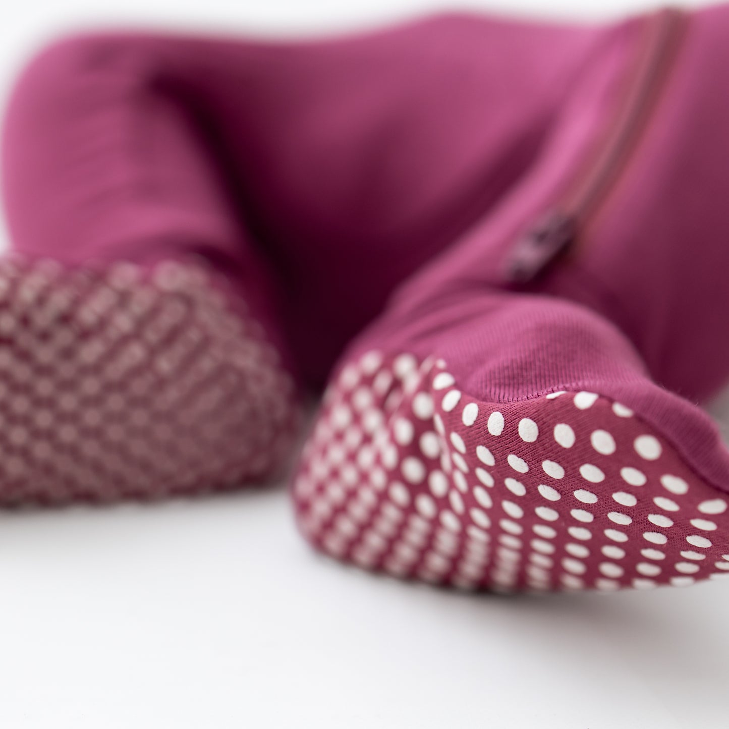 Plum Zippered Footie