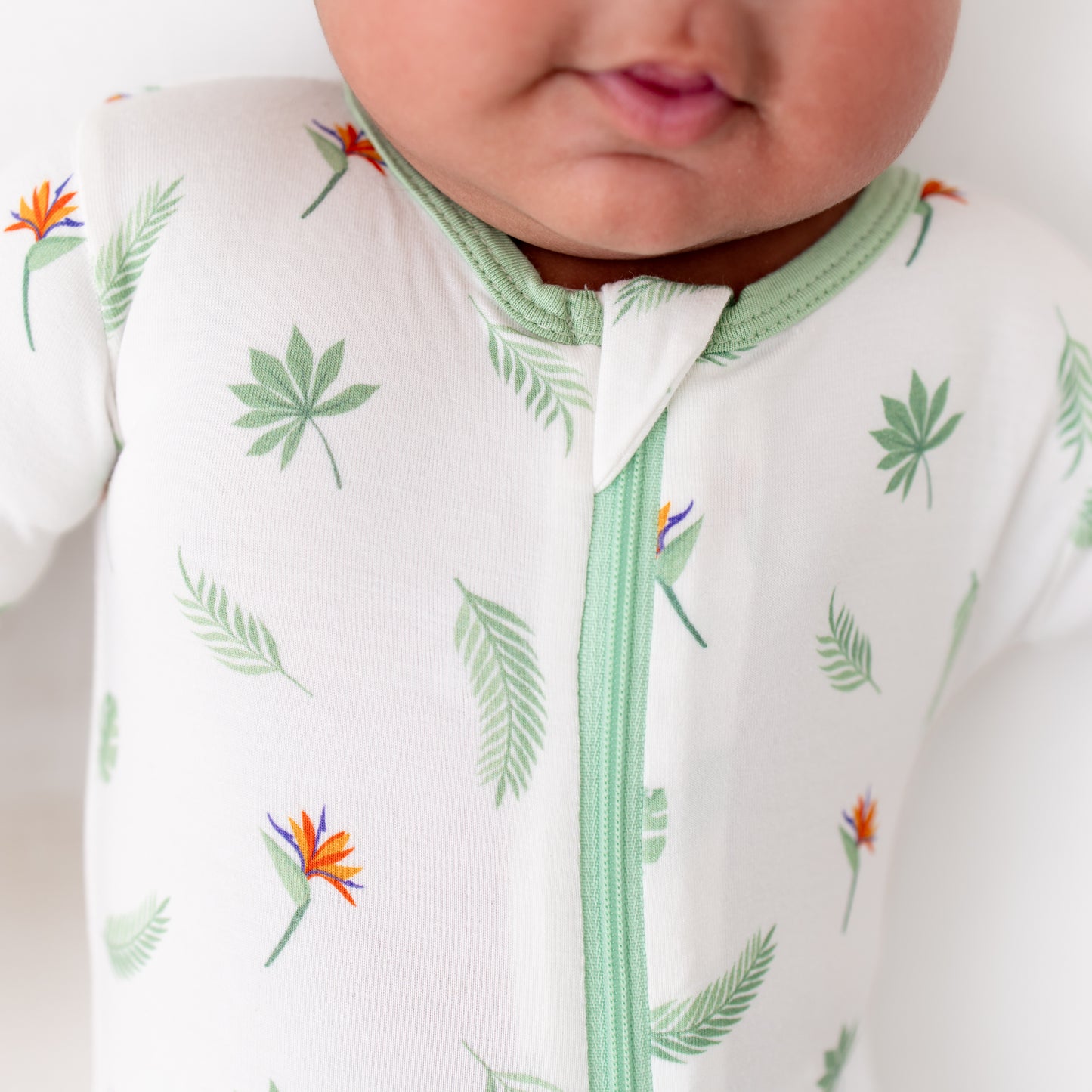 Bird of Paradise Zippered Footie