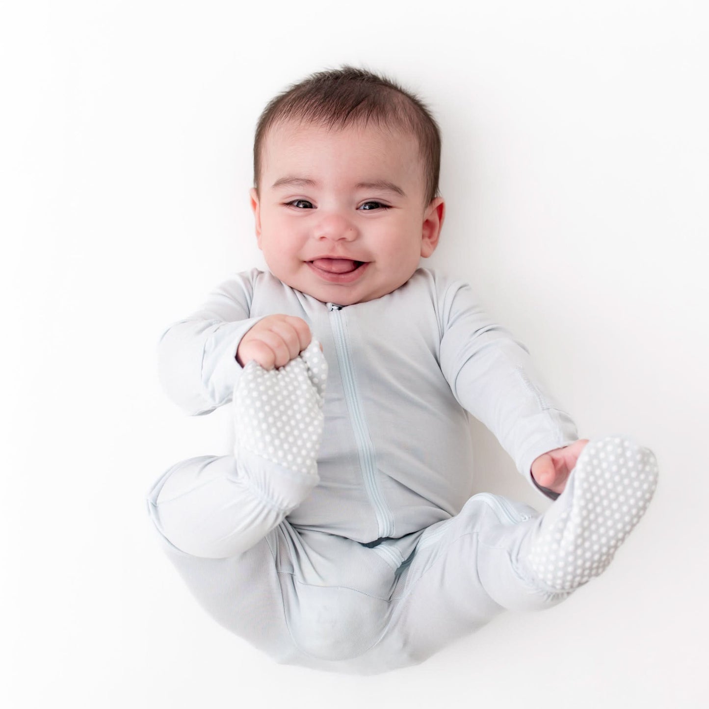 Blue Zippered Footie