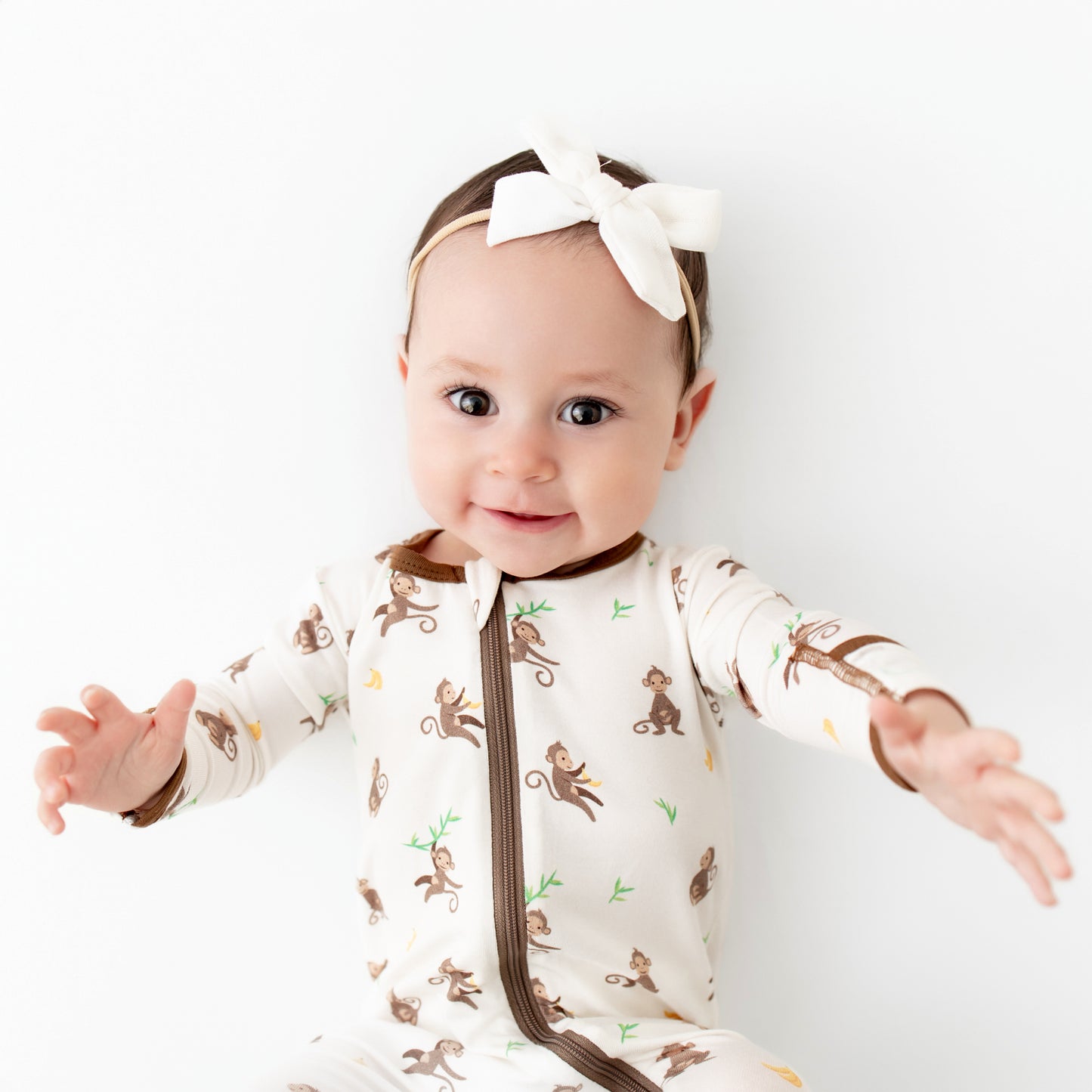 Monkey Zippered Footie