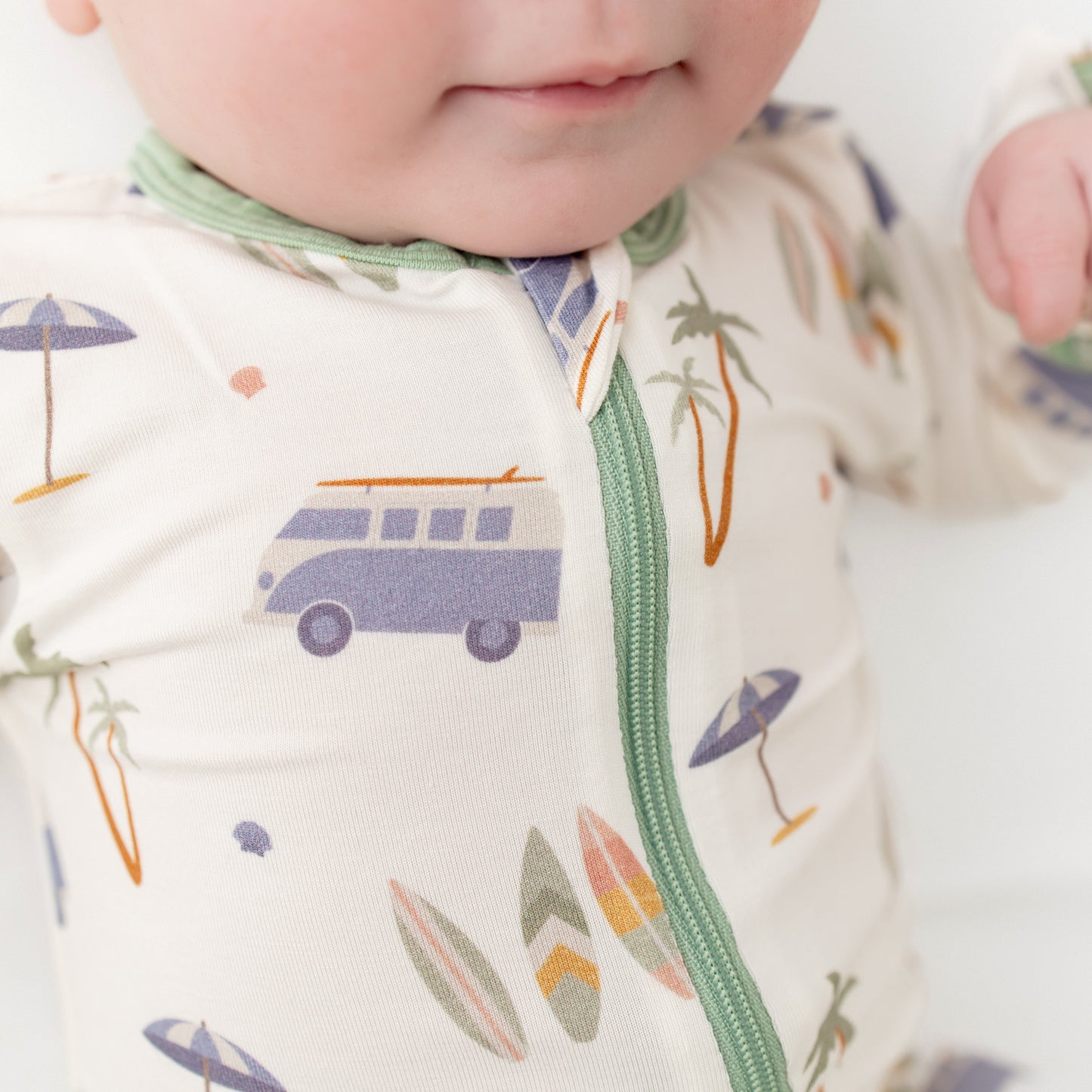 Surfboards Zippered Footie