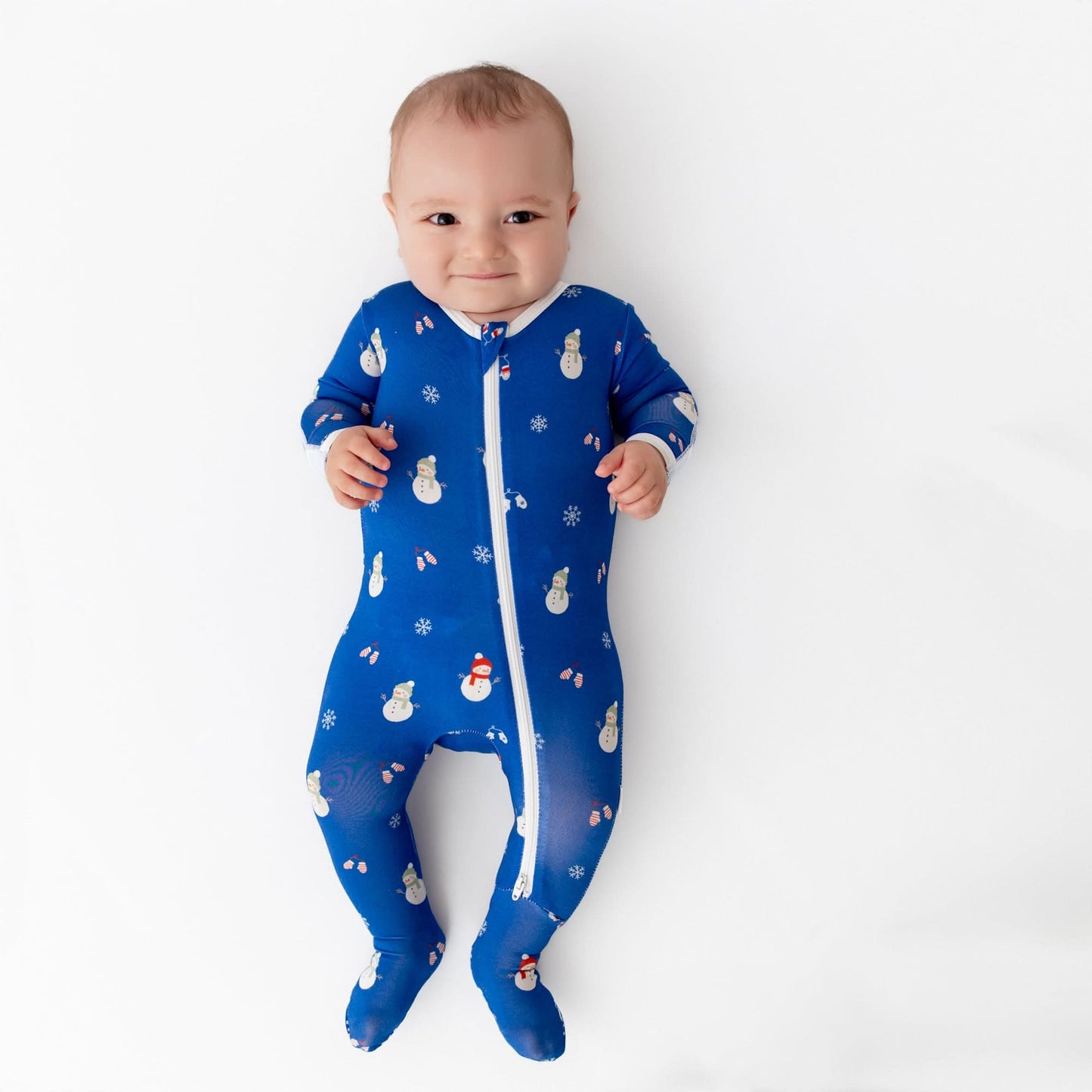 Snowman Zippered Footie