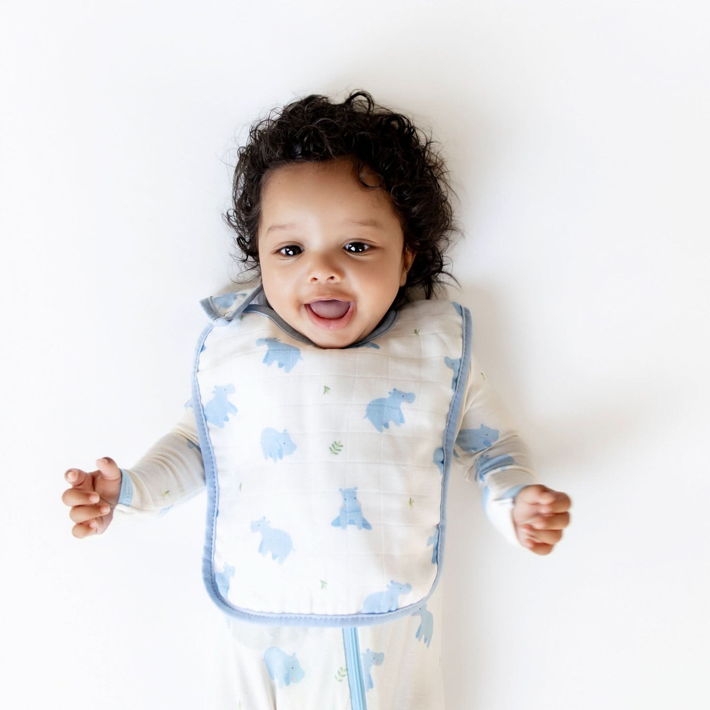 Hippo & Monkey Bib Set