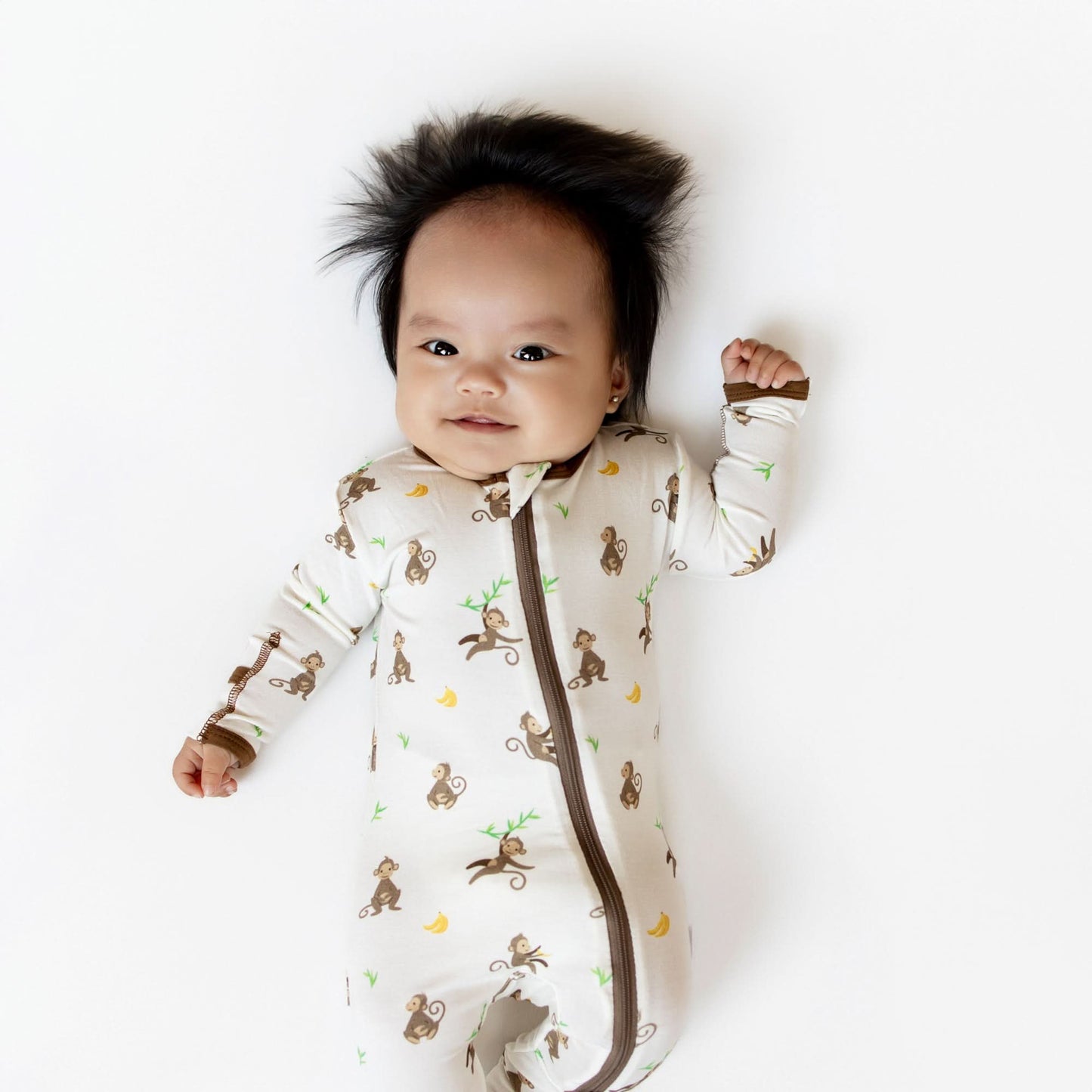 Monkey Zippered Footie