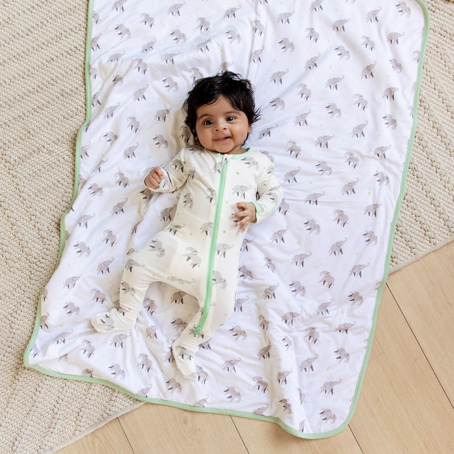 Elephant Zippered Footie