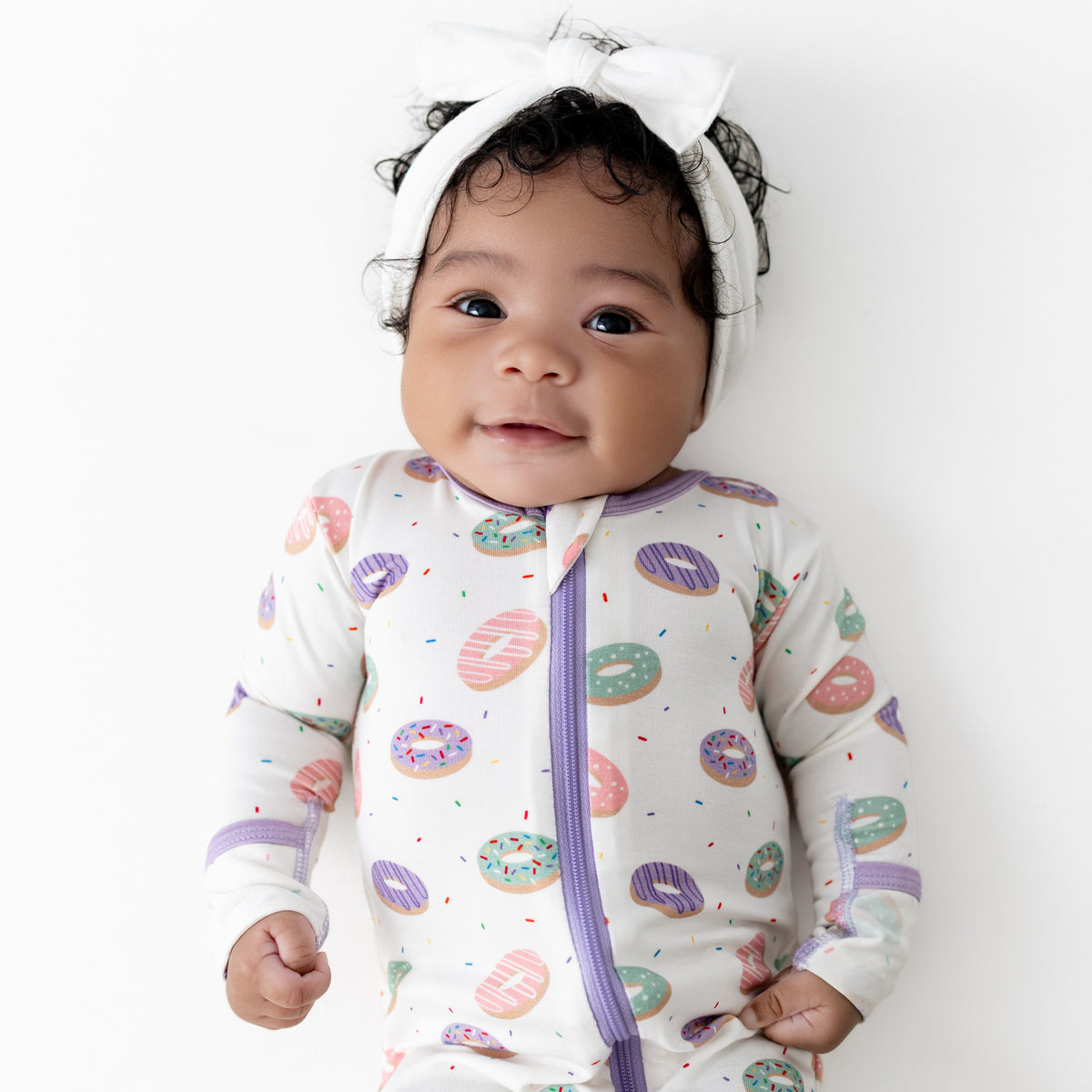 Donuts Zippered Footie
