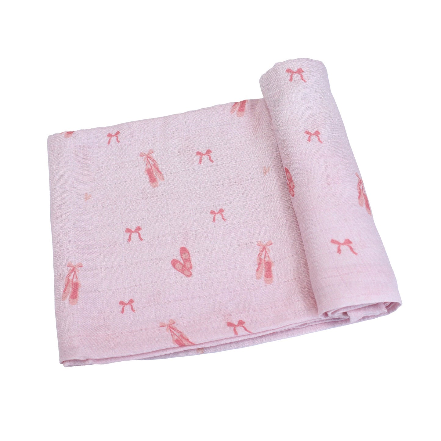 muslin baby swaddle made from viscose from bamboo with ballerina print