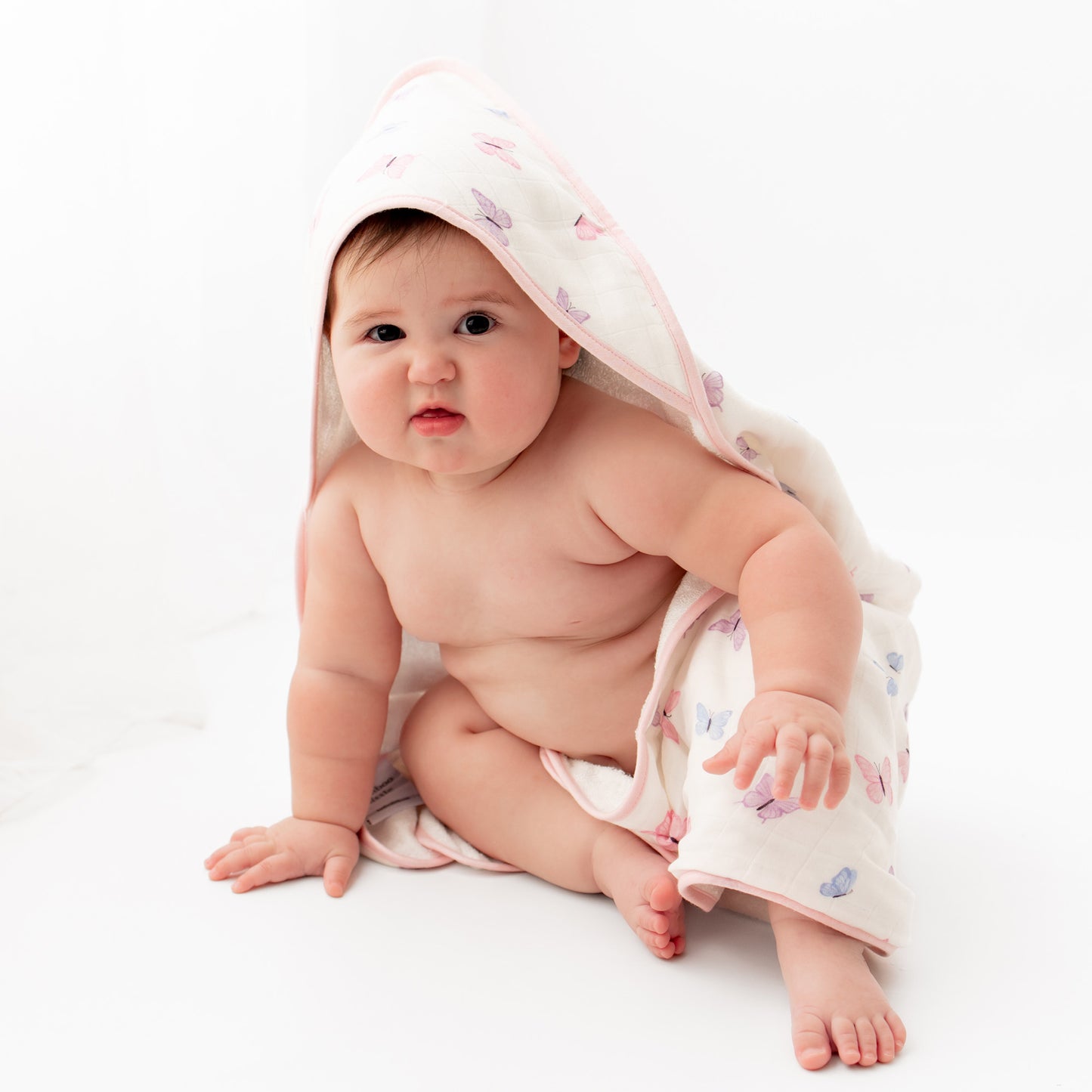 Butterfly Hooded Towel Set