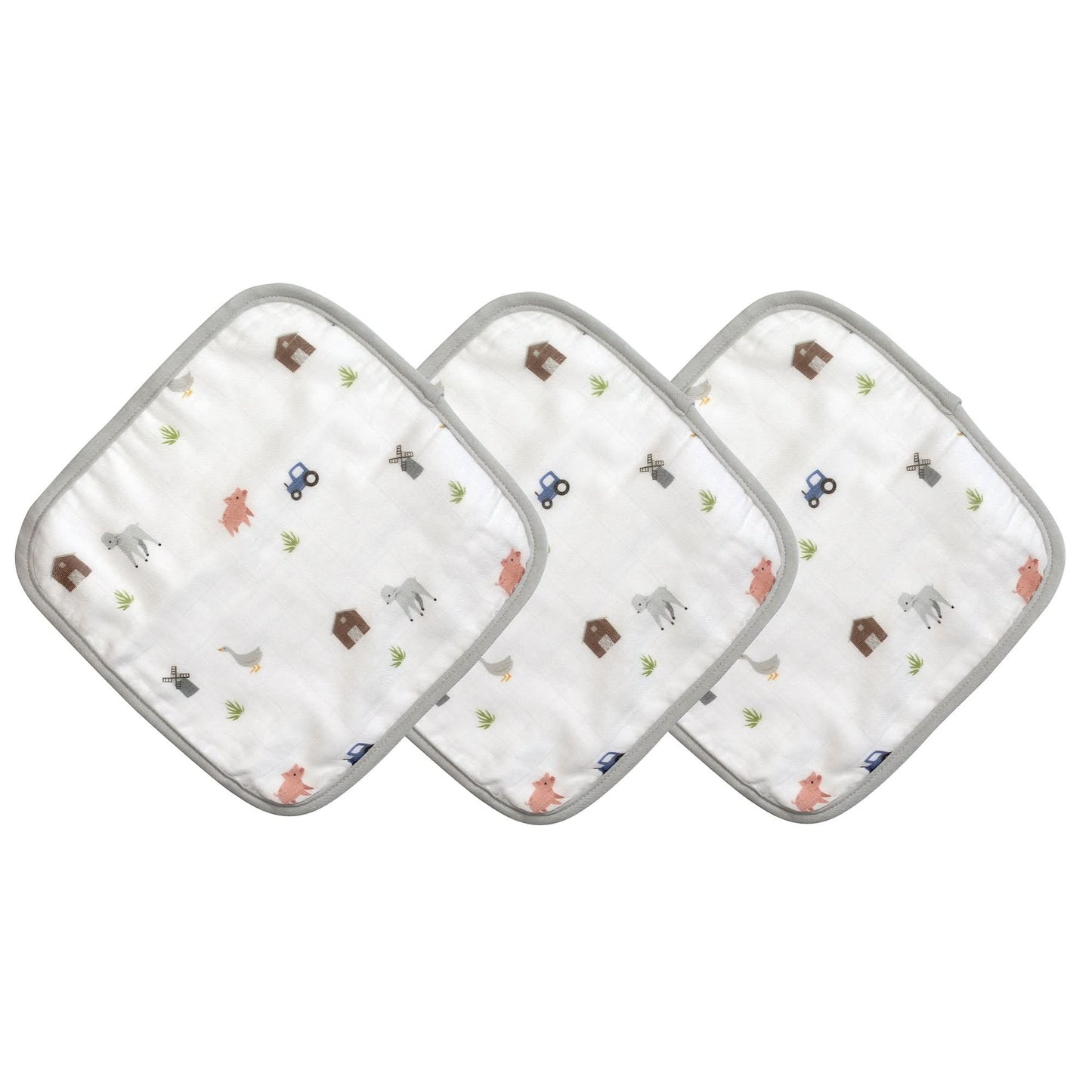 Farm Animals Washcloth Set