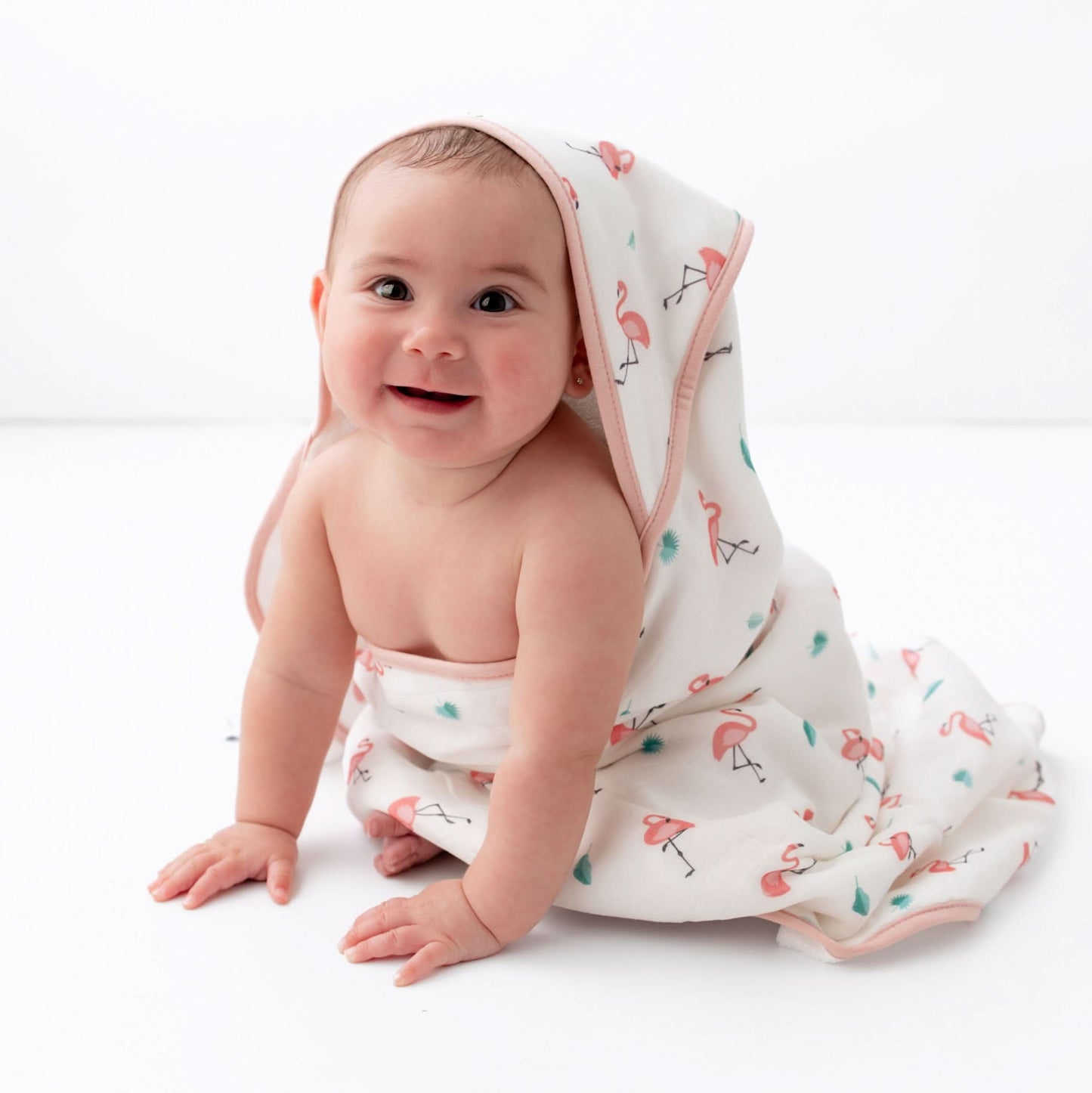 Flamingo Hooded Towel Set
