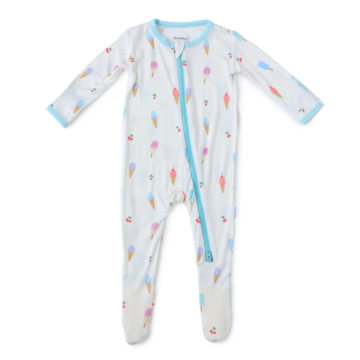 Ice Cream Zippered Footie