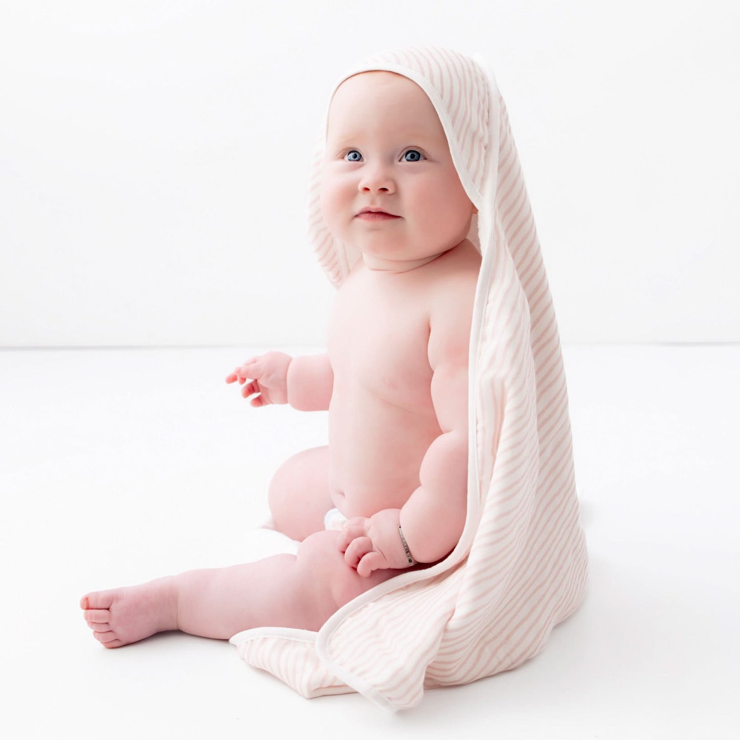 Pink Wave Hooded Towel Set