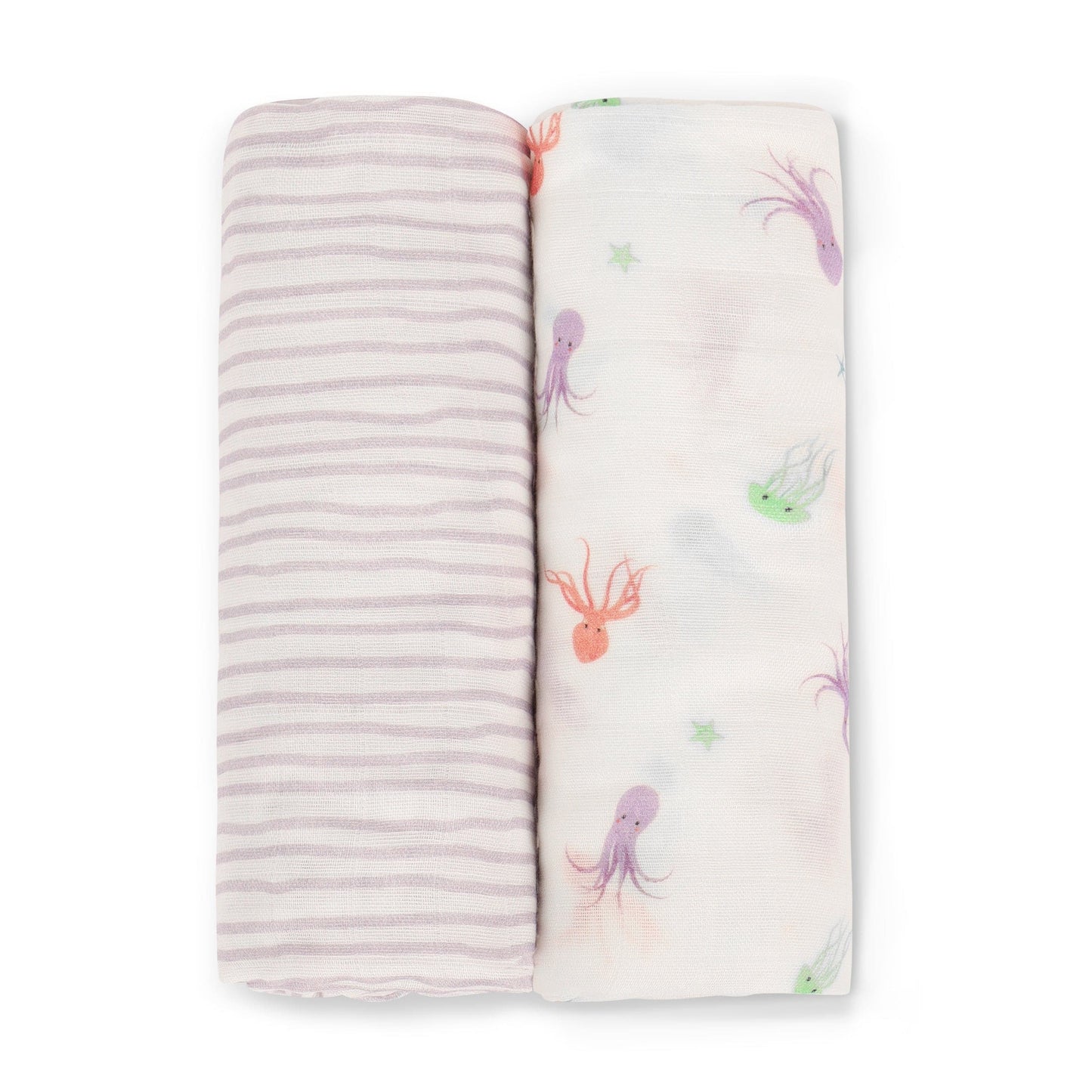 Octopus & Lavender Wave Swaddle Set