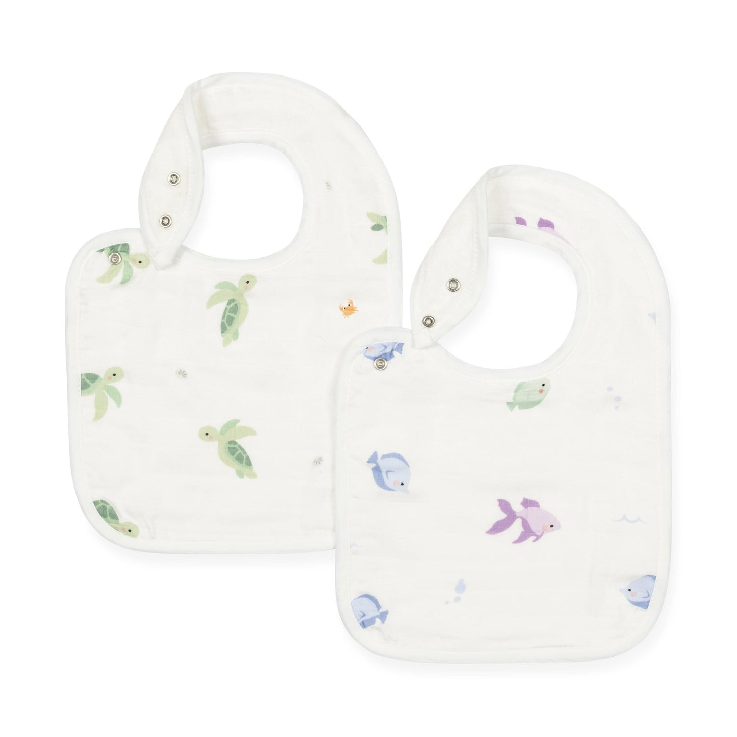animal printed muslin bibs
