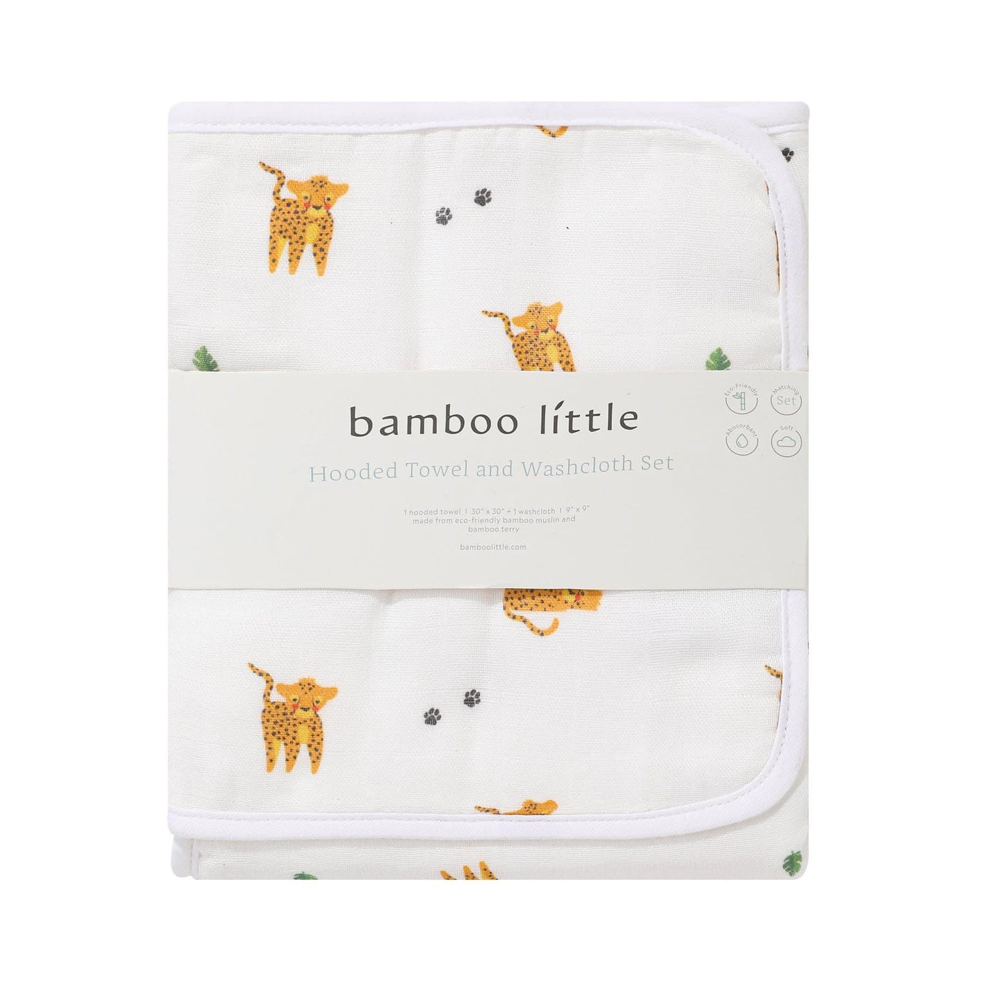 Cheetah Hooded Towel Set