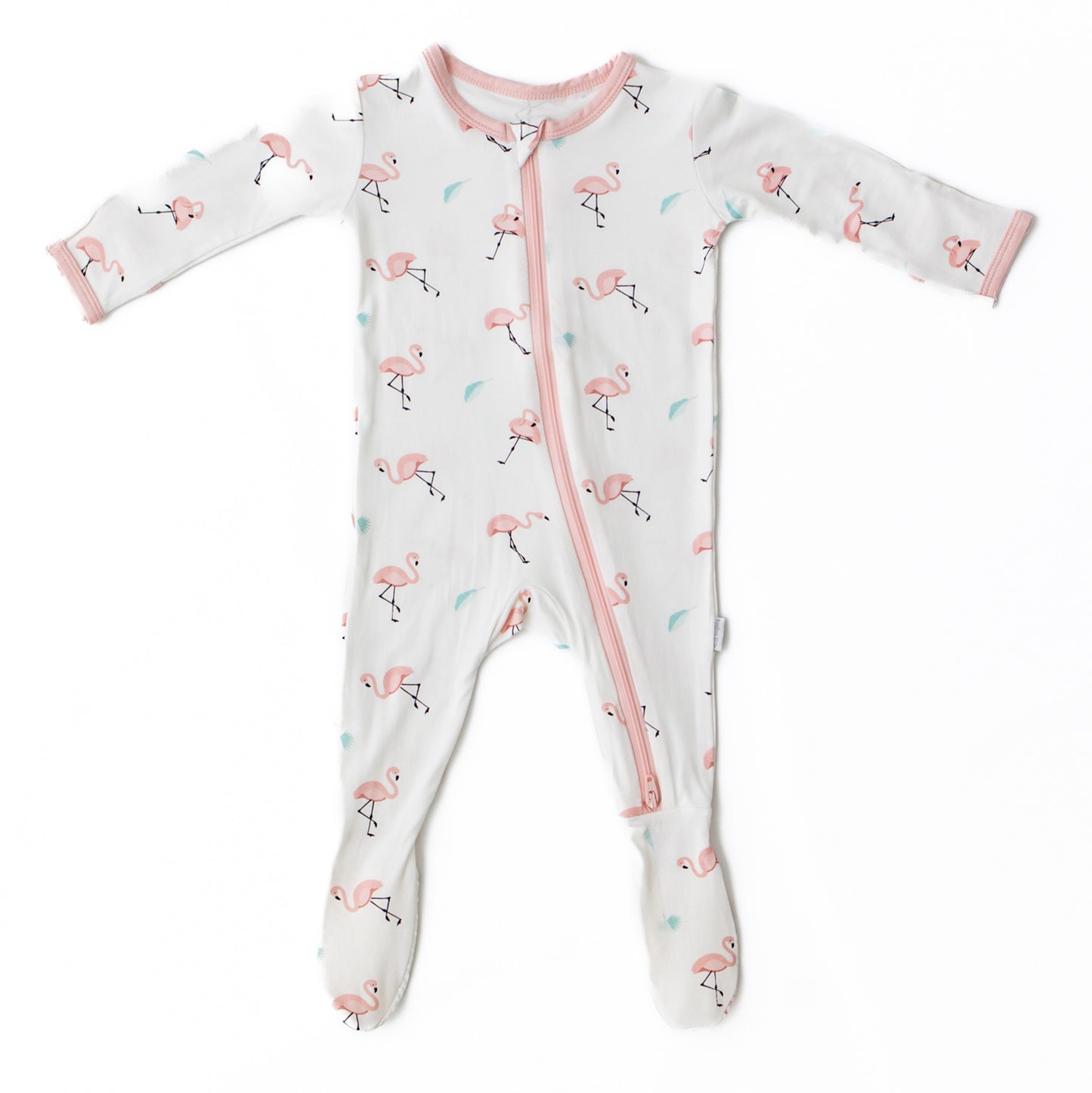 Flamingo Zippered Footie