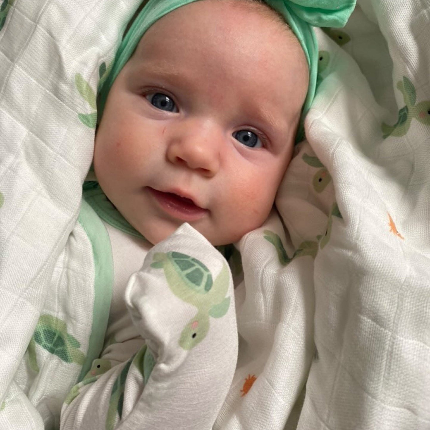 ocean print baby blanket