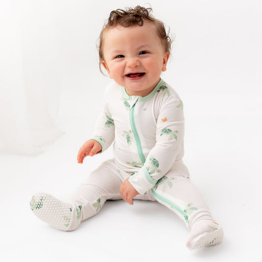 bamboo zippered footie