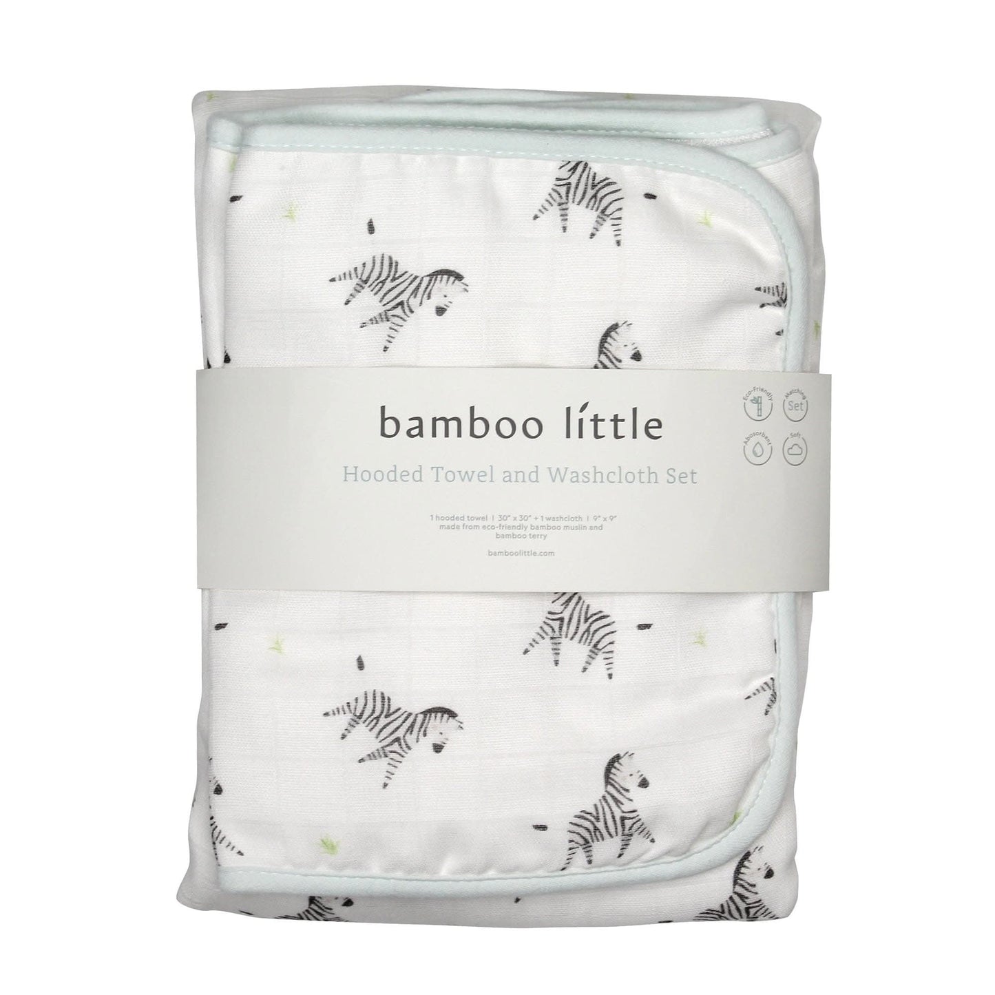 zebra baby towel set