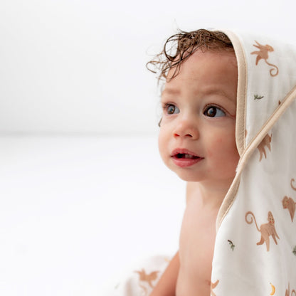 Monkey Hooded Towel Set