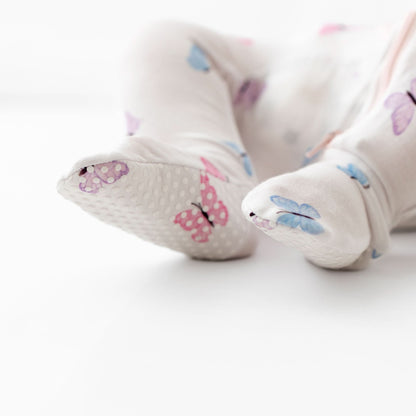 Butterfly Zippered Footie