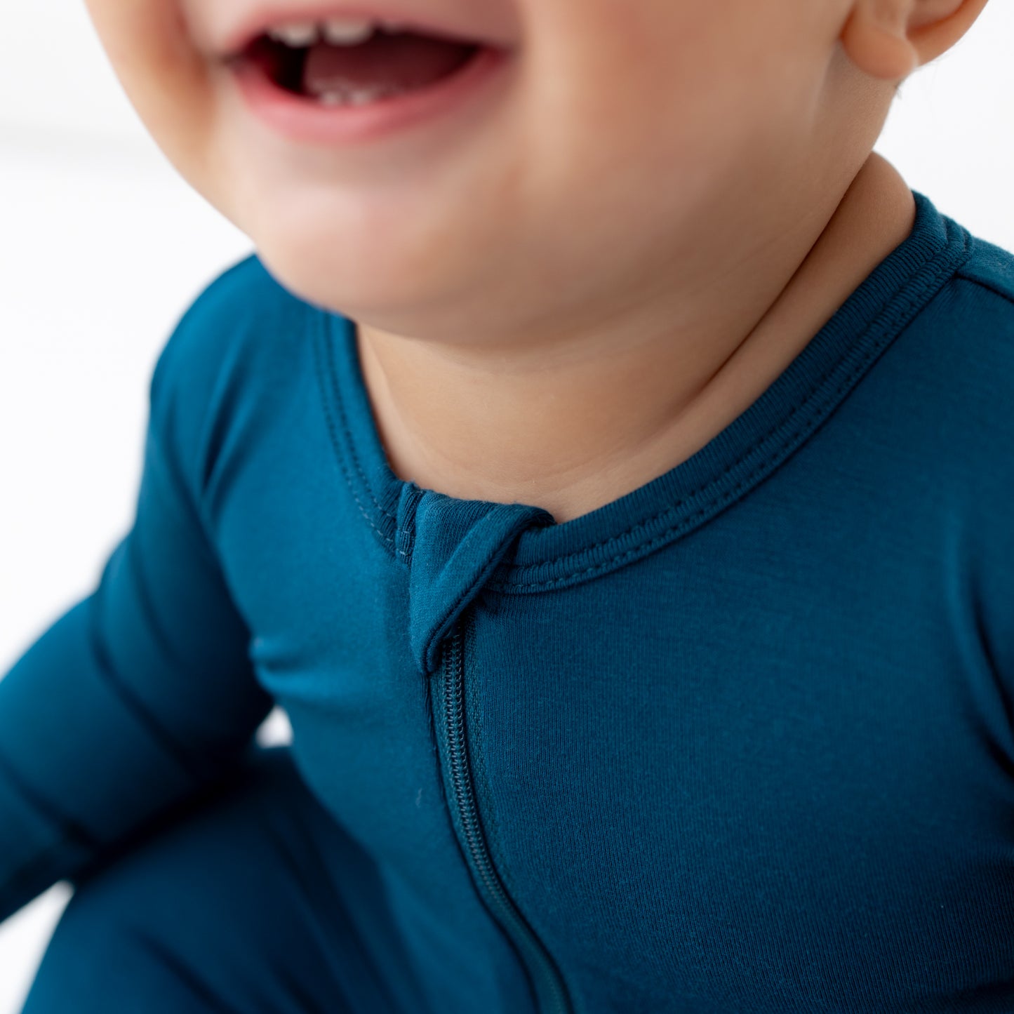 Deep Blue Zippered Footie