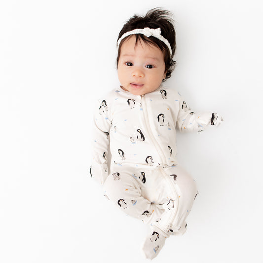 Penguin Zippered Footie