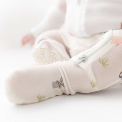 Farm Animals Zippered Footie
