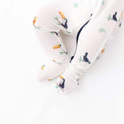 Toucan Zippered Footie