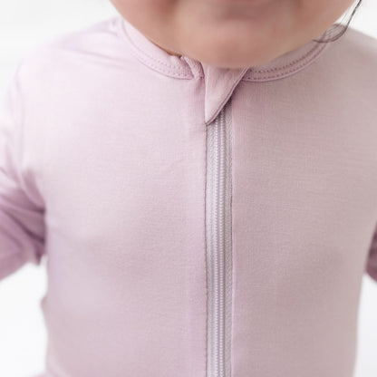 Lavender Zippered Footie