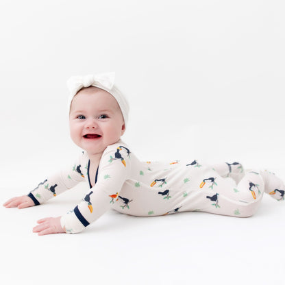 Toucan Zippered Footie