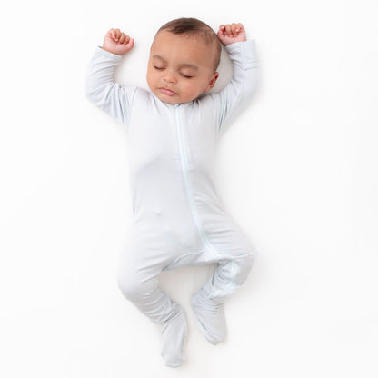 Blue Zippered Footie