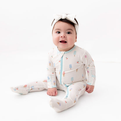 Ice Cream Zippered Footie