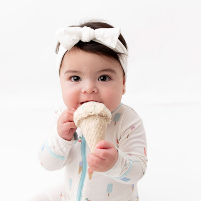 Ice Cream Zippered Footie