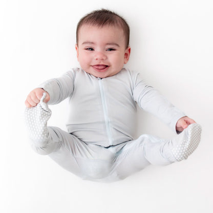 Blue Zippered Footie