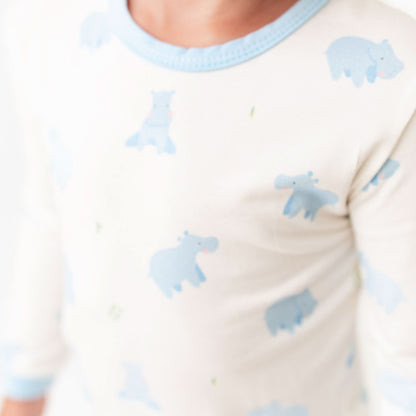 Hippo Pajama Set