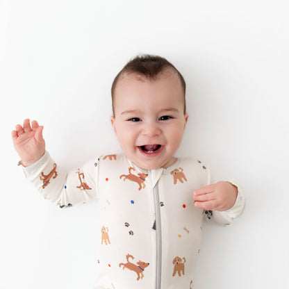 Dogs Zippered Footie