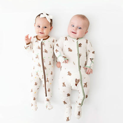 Monkey Zippered Footie