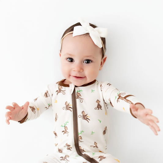Monkey Zippered Footie