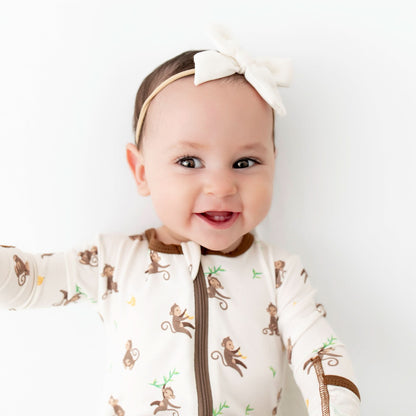 Monkey Zippered Footie