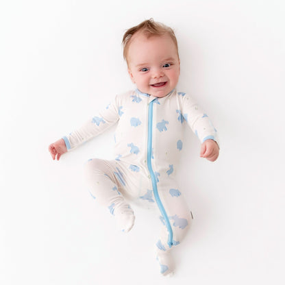 Hippo Zippered Footie