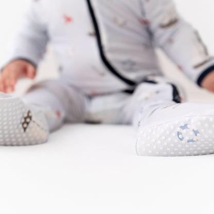 Sailboats Zippered Footie