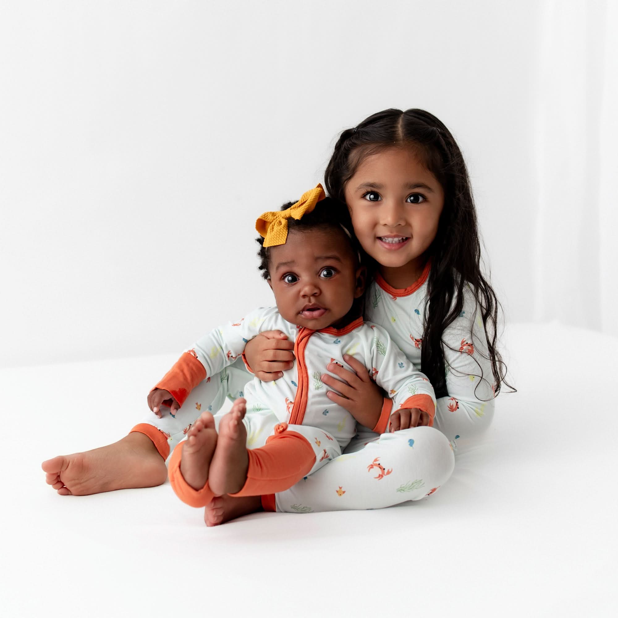 Crab Convertible Baby Romper – Soft Viscose Made from Bamboo, Fold