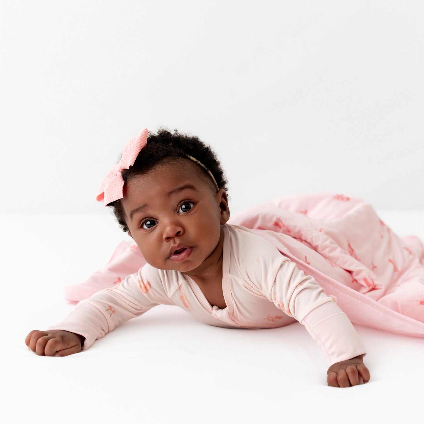 pink bamboo blanket with ballerina print