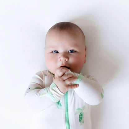 Turtle Zippered Footie