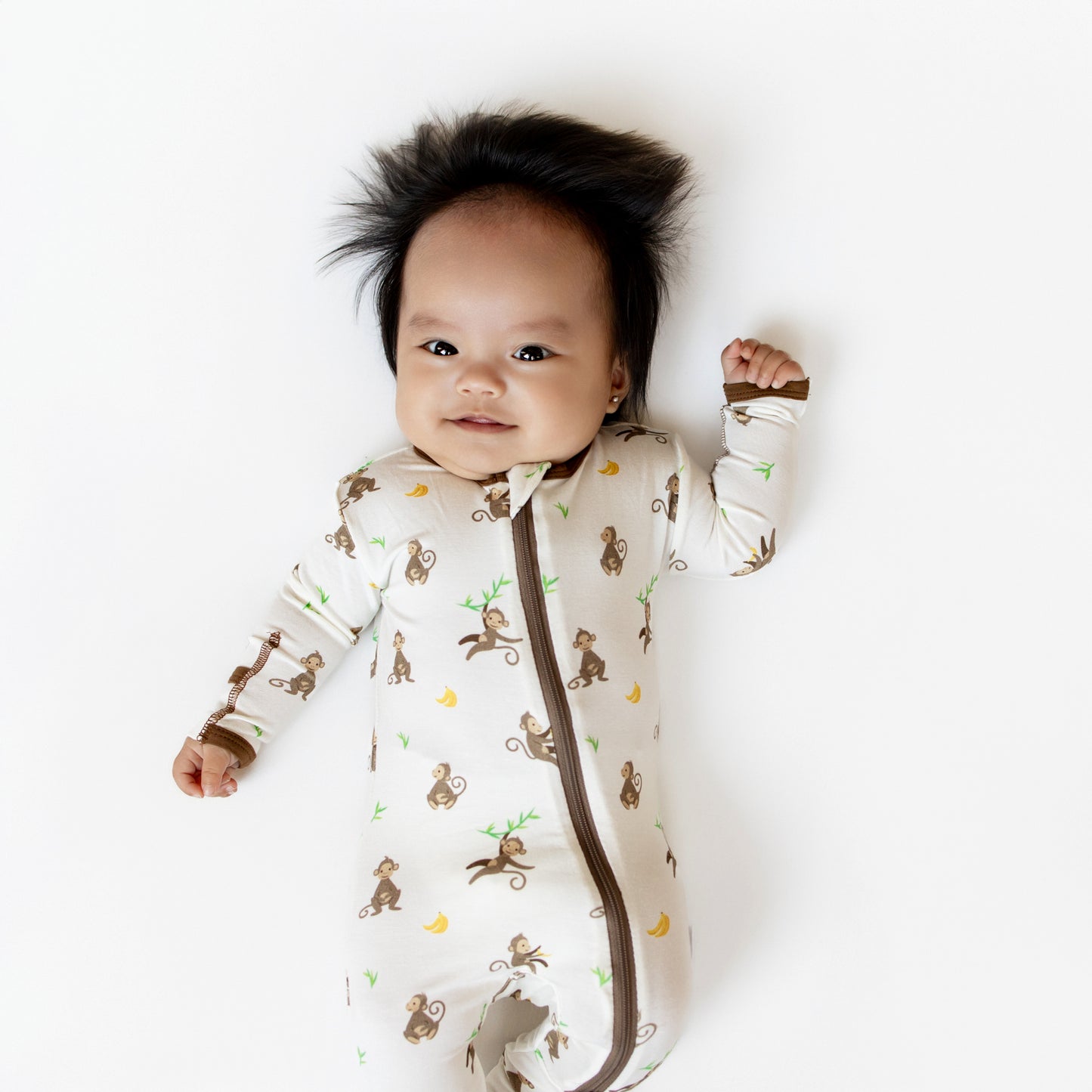 Monkey Zippered Footie