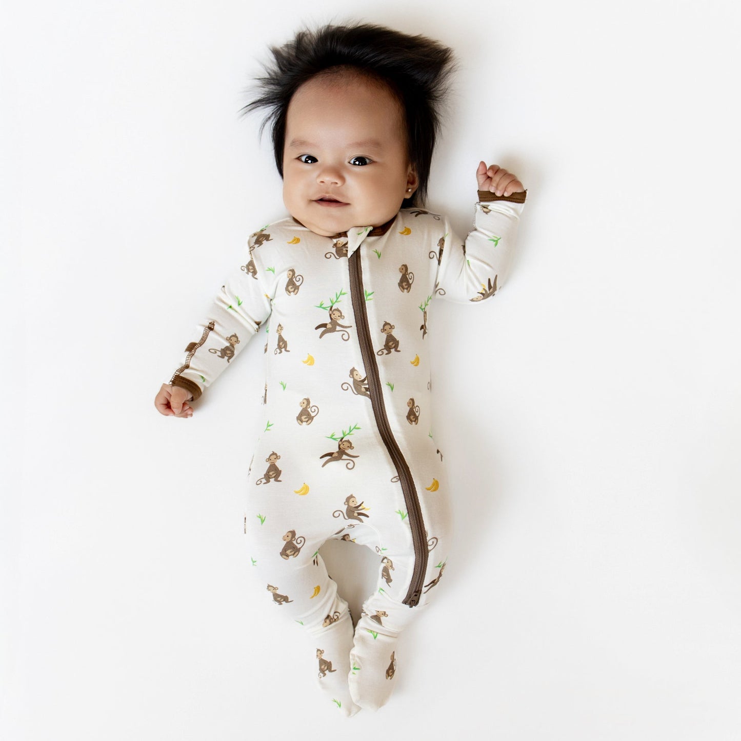 Monkey Zippered Footie