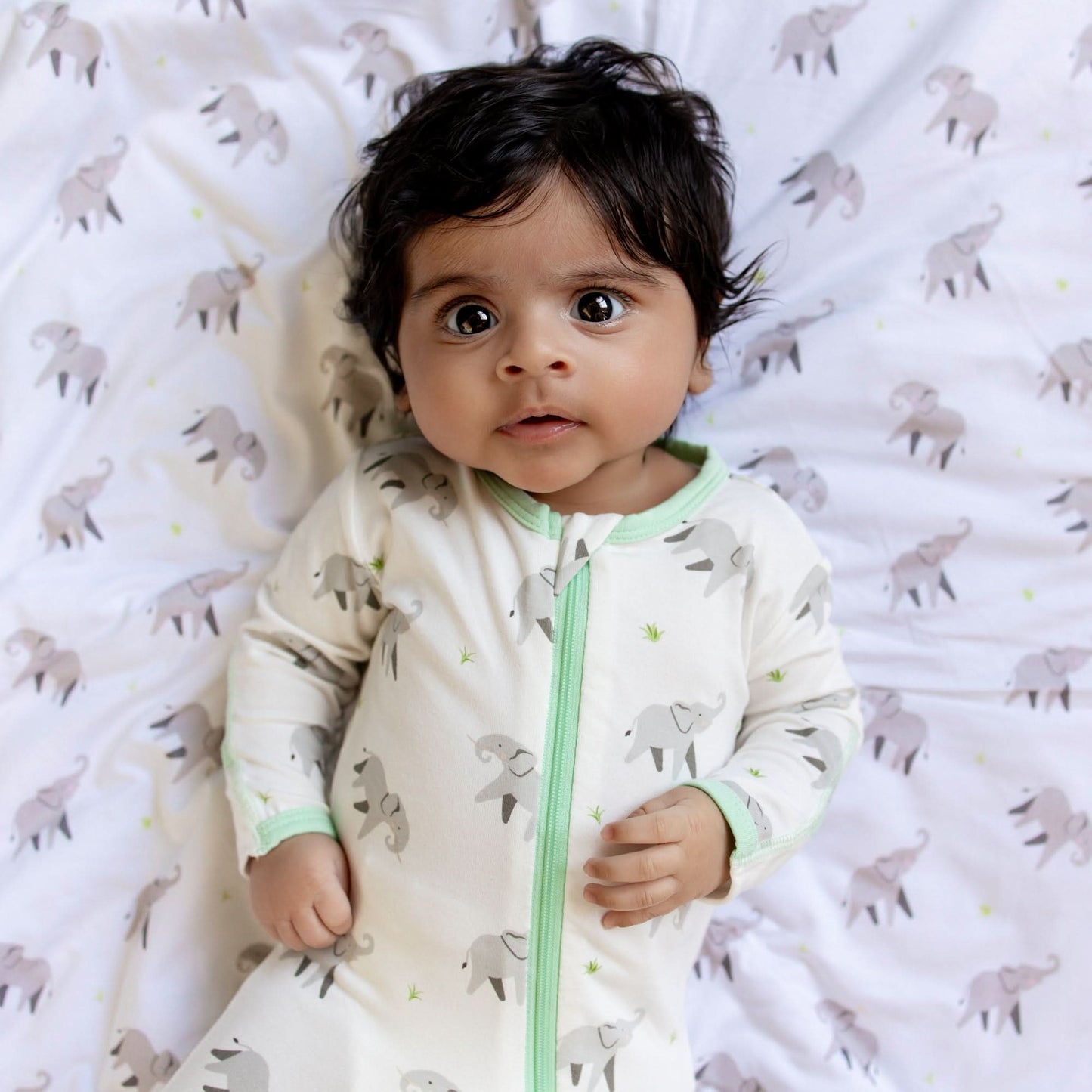 Elephant Zippered Footie